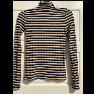 Madewell Stipe Ribbed Turtleneck